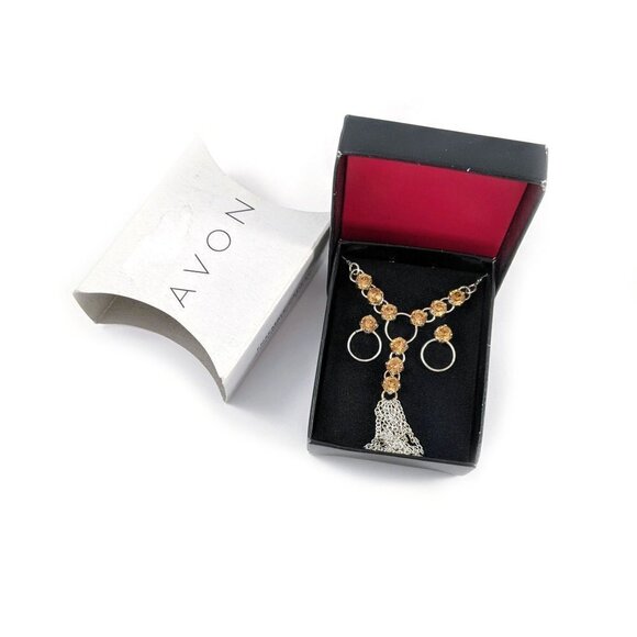 Avon SAQ Sparkling Y Necklace Giftset - Picture 1 of 11